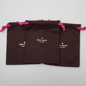 Kate Spade 3 Jewelry Pouches / Dust Bags